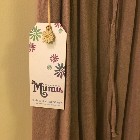 ShowMeYourMumu- Carousel Lace Up Dress- Dune Cloud - Picture 6 of 6