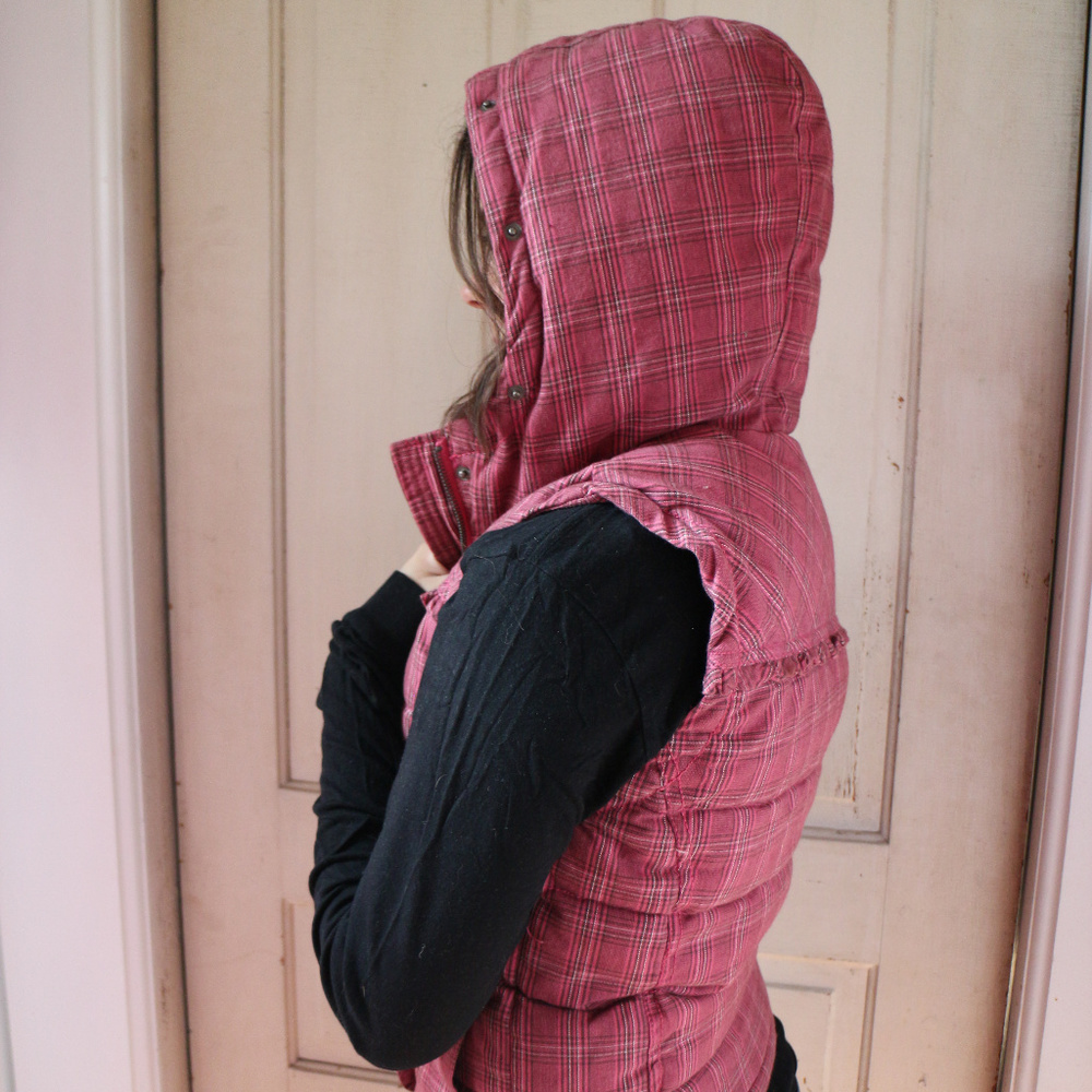 Pink Plaid Vest
