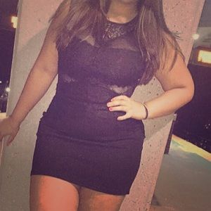 Black lace dress
