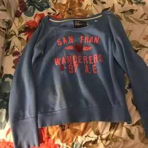 Blue American eagle pull over sweater