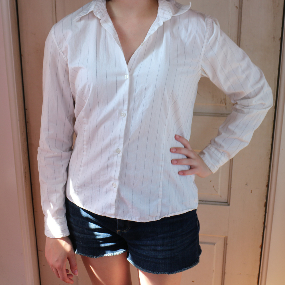 White  Button Down Blouse