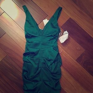 Green fitted dress NWT