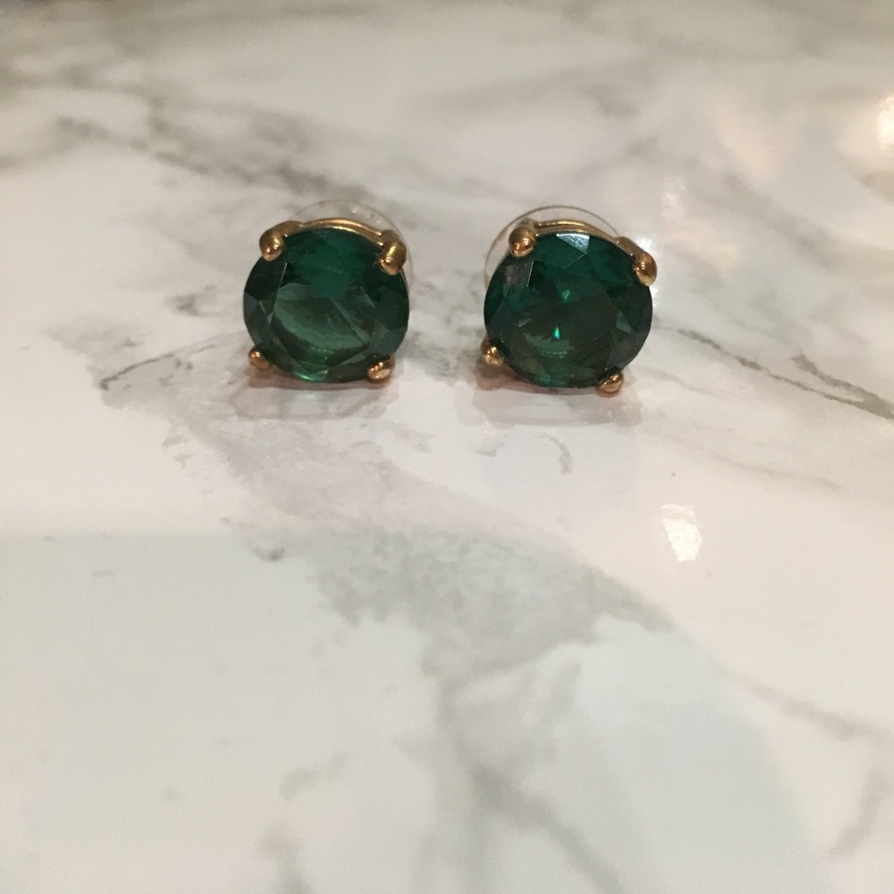 Kate Spade Emerald hue gem studs