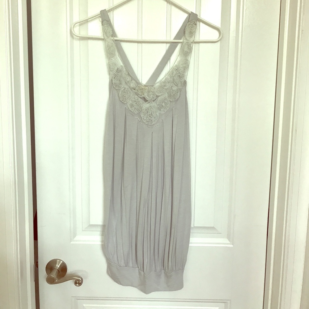 Light grey adorable tank.