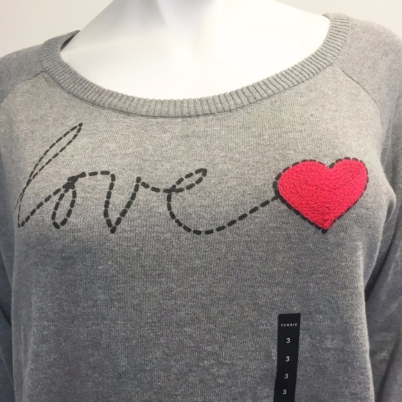 Torrid Stitched Love Sweatshirt - Picture 4 of 7