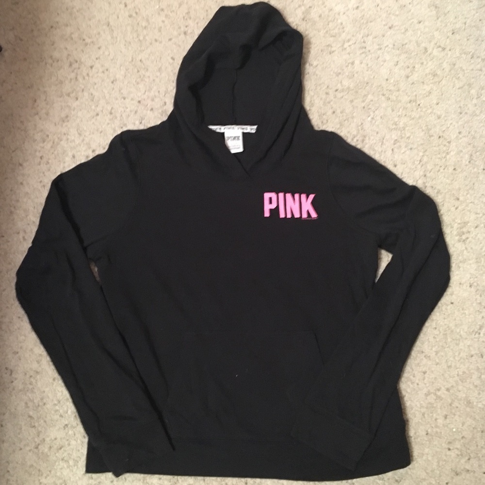 •Black Victoria's Secret Pink Lightweight Hoodie•