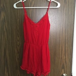 Lush Red Romper