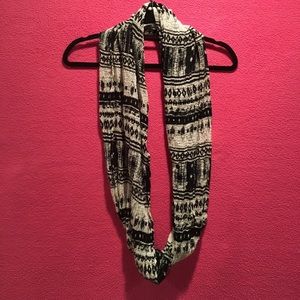 Black and White Infinity Scarf