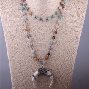 Bohemian Style Ox Pendant Necklace