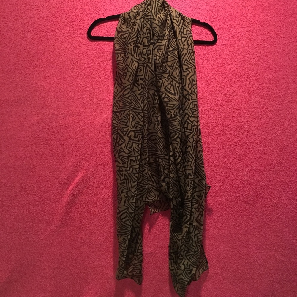 Tan and Black Scarf