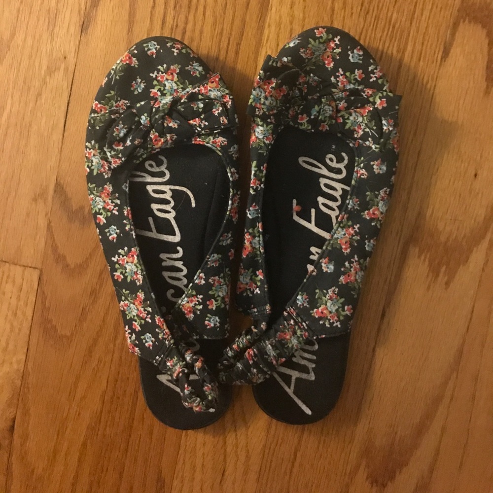American eagle floral flats