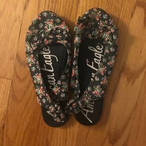 American eagle floral flats