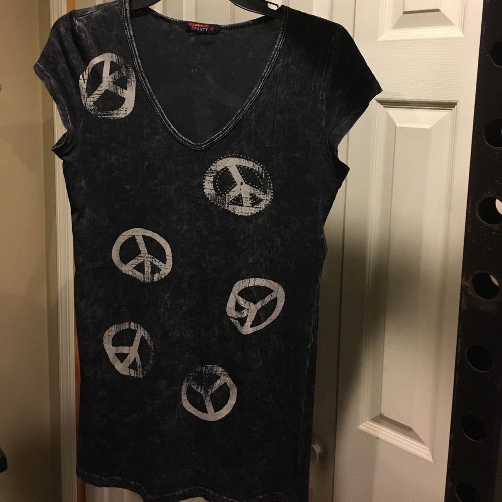 Party Peace Sign tee/tunic