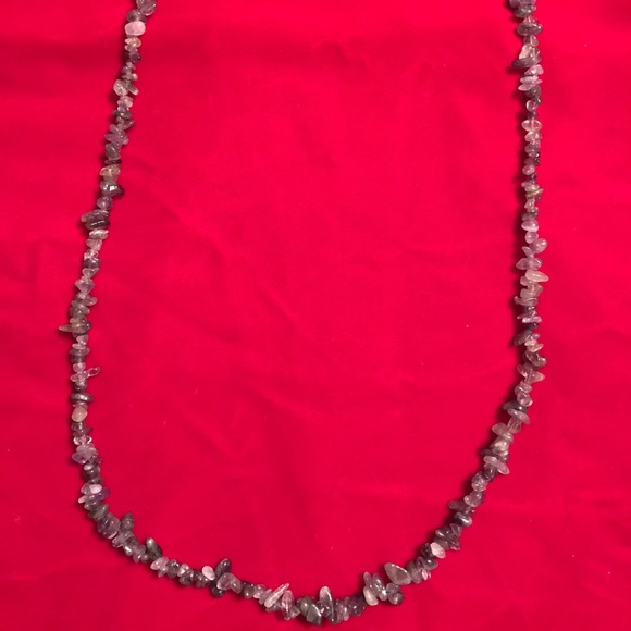 Natural Purple Amethyst Necklace & Silk - Picture 3 of 5