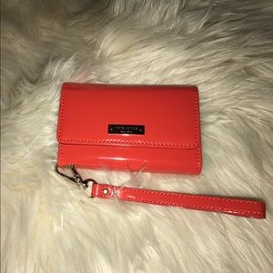 Coral Kate Spade iPhone 4 wristlet wallet