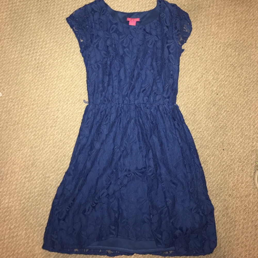 Blue floral dress