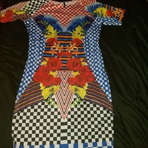 Multi-colored BodyCon Dress