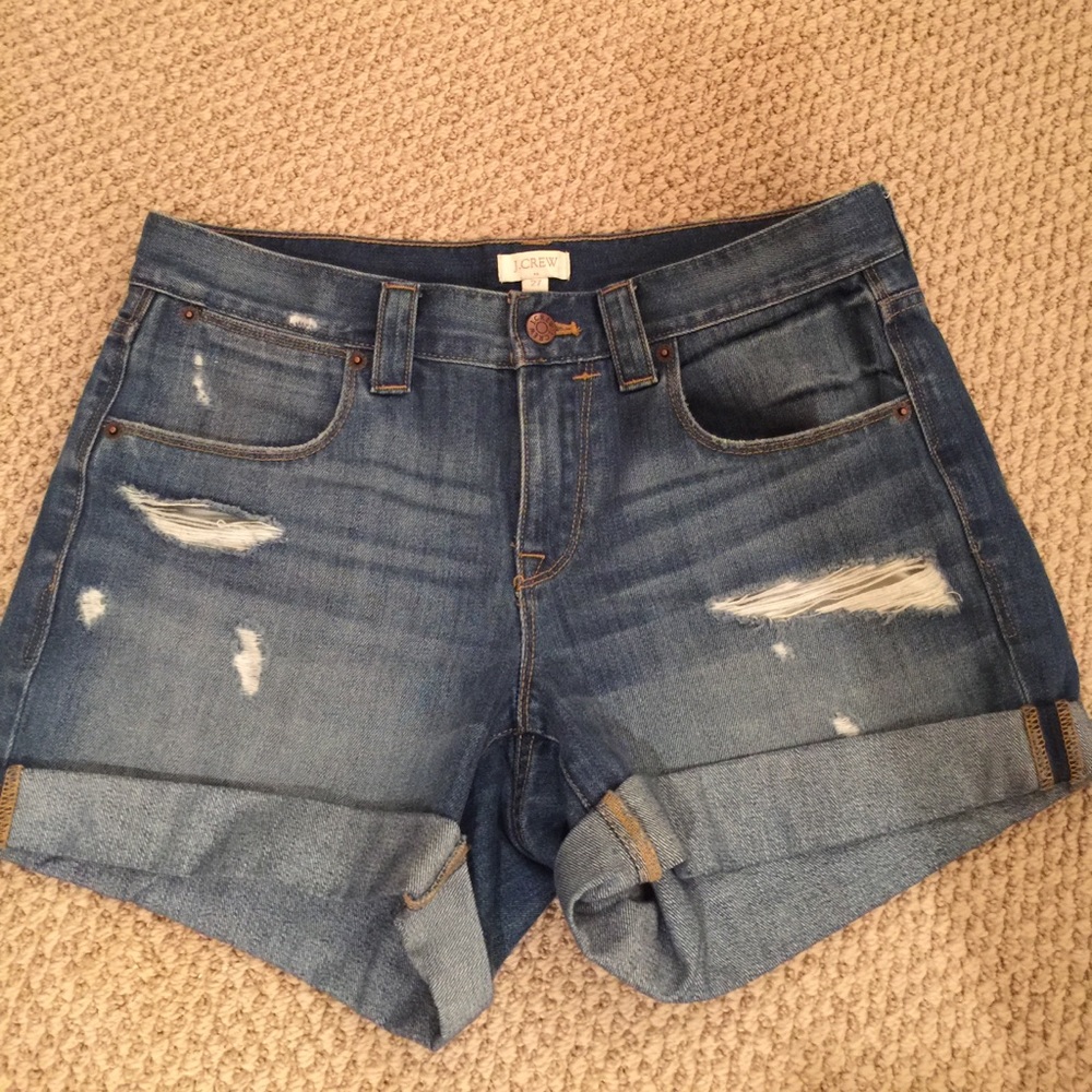 J. Crew Distressed Denim Shorts