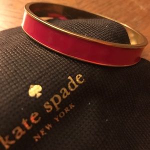 Kate spade enamel bangle: pink