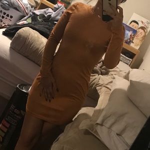 Tight long sleeve mini dress