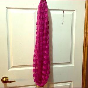 Pink stripe mesh Steve Madden infinity scarf