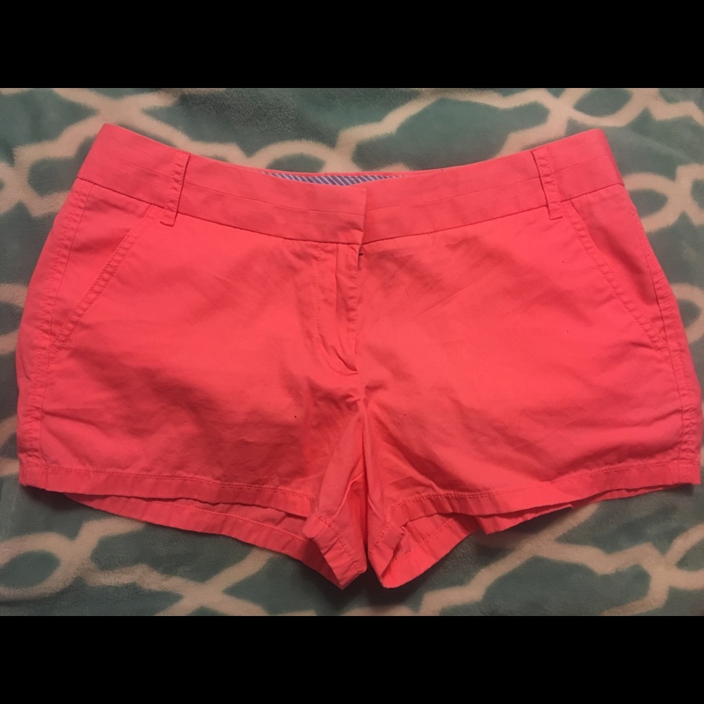 J. Crew 3" inseam pink chino shorts