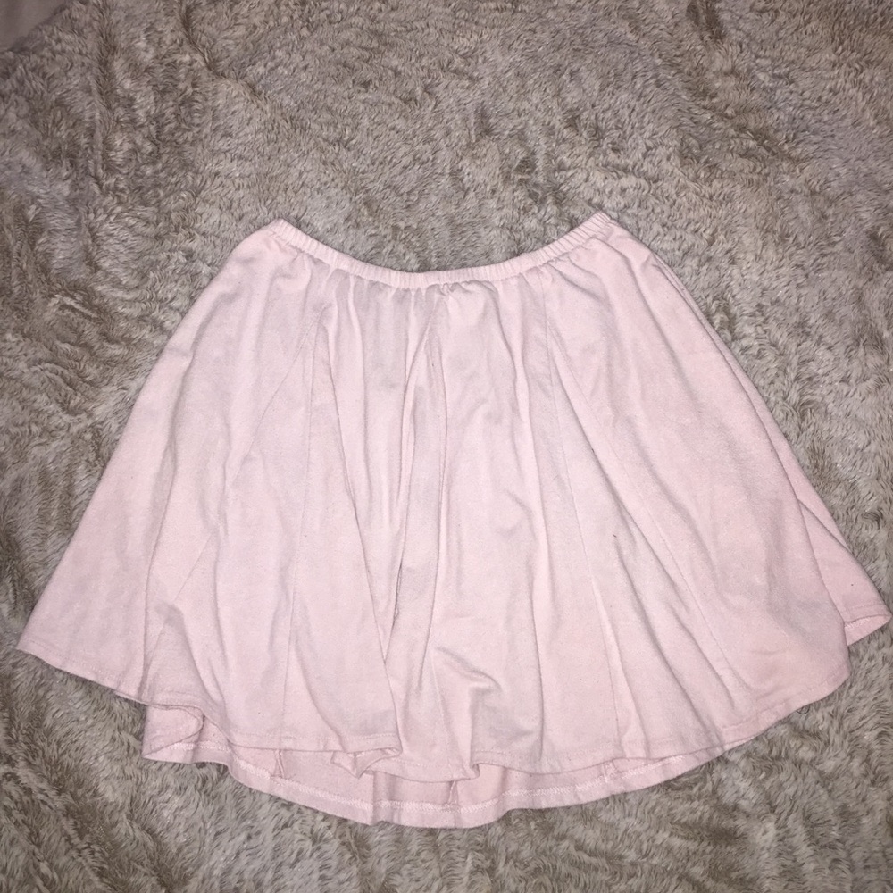 Baby pink brandy Melville suede mini