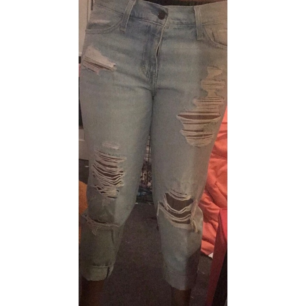 Abercrombie ripped boyfriend jeans