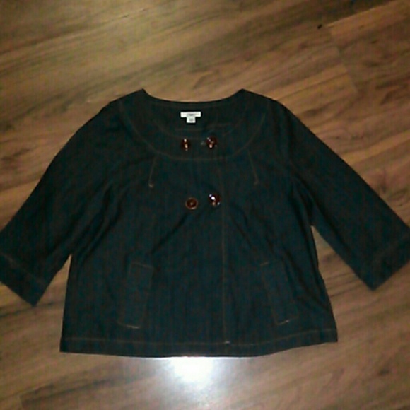 Cato Double Button Dark Denim Jacket - Picture 2 of 8