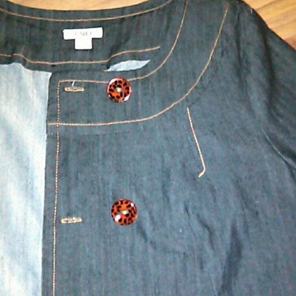 Cato Double Button Dark Denim Jacket - Picture 4 of 8