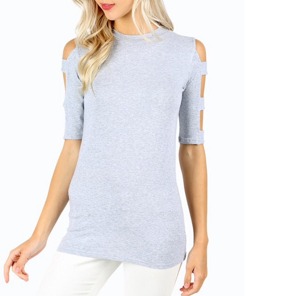 ⭐️SALE!⭐️ New! Heather Gray "Tami" Top