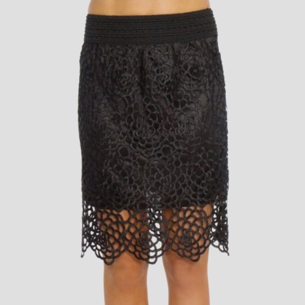 Black lace skirt