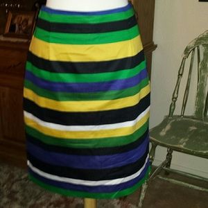 Multi Colored striped pencil skirt Sz 14 (bodycon)