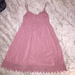 No flaw rose lace mini dress
