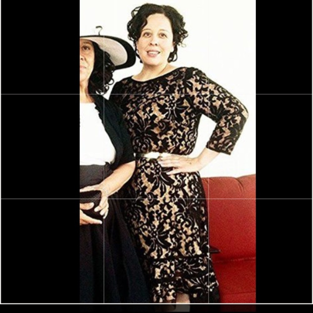 Black and gold lace Tadashi size 14  Lace dress