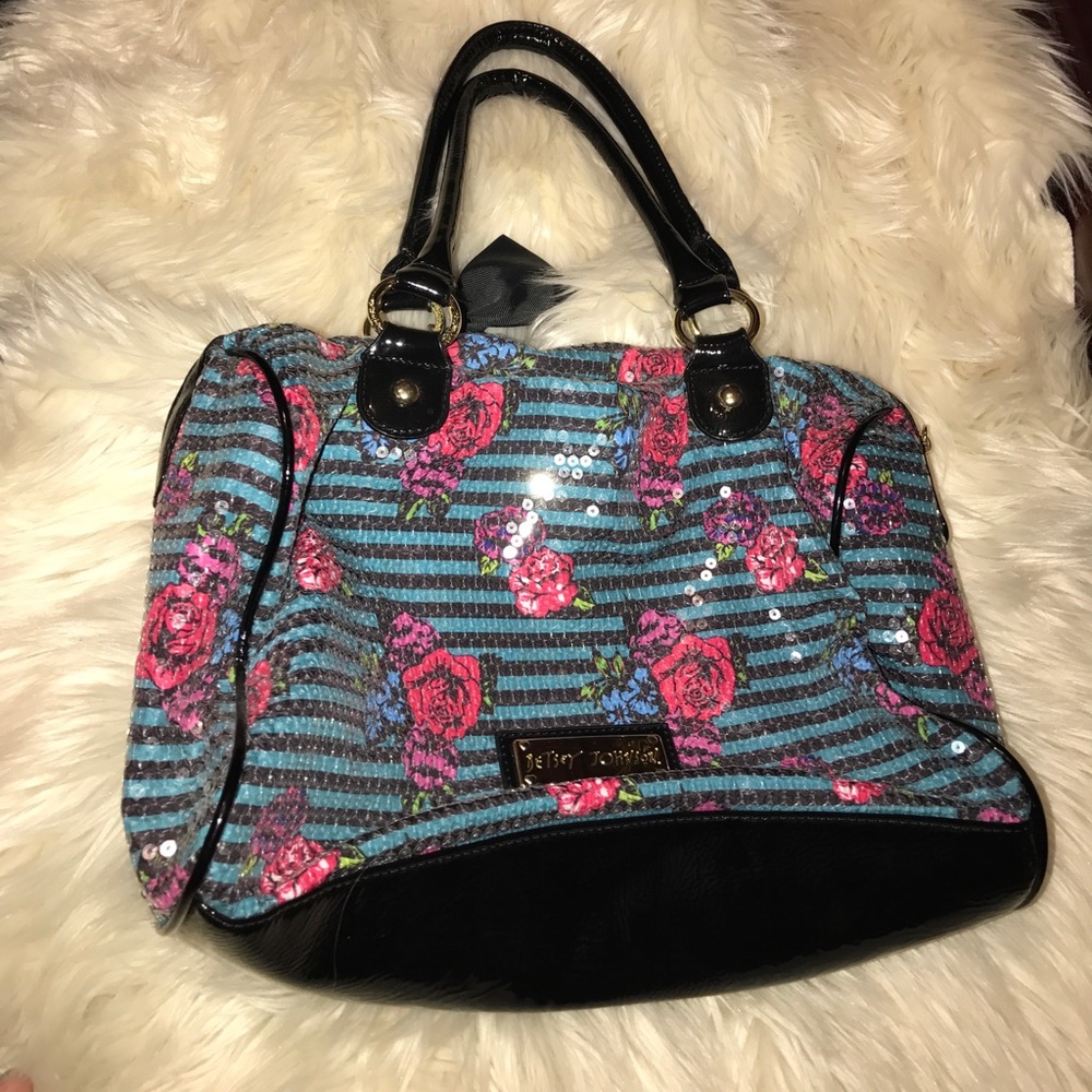 Betsey Johnson floral print hand bag
