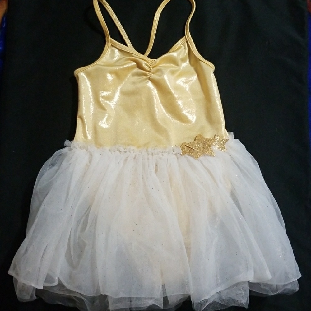 Gold and White Ballerina Dress