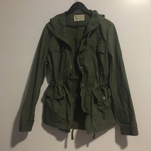 dark green utility/military jacket