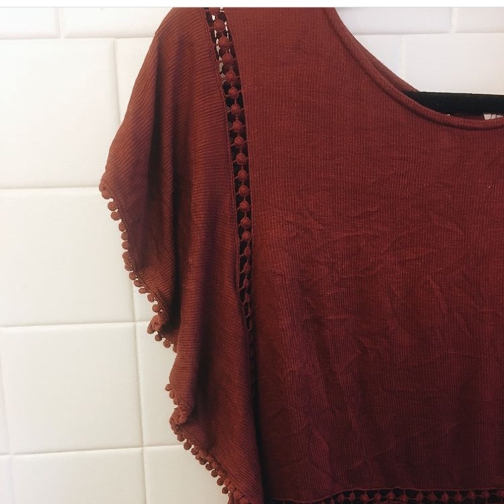 ANTHROPOLOGIE burgundy top