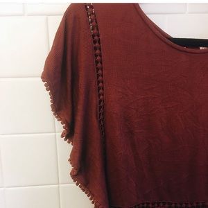 ANTHROPOLOGIE burgundy top