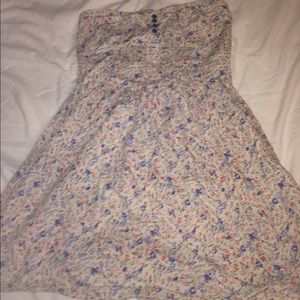 Strapless girls floral dress