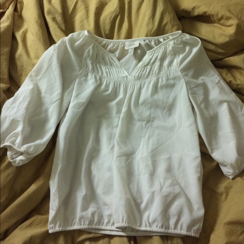 Loft blouse white shirt