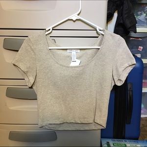 Beige crop top