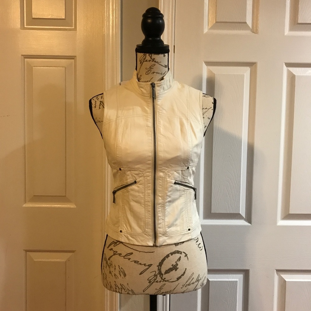 Bebe Faux Leather Vest