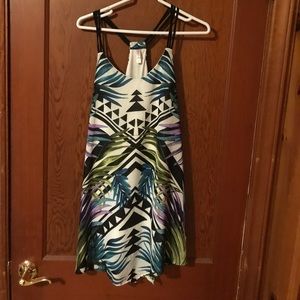 Nature print mini dress