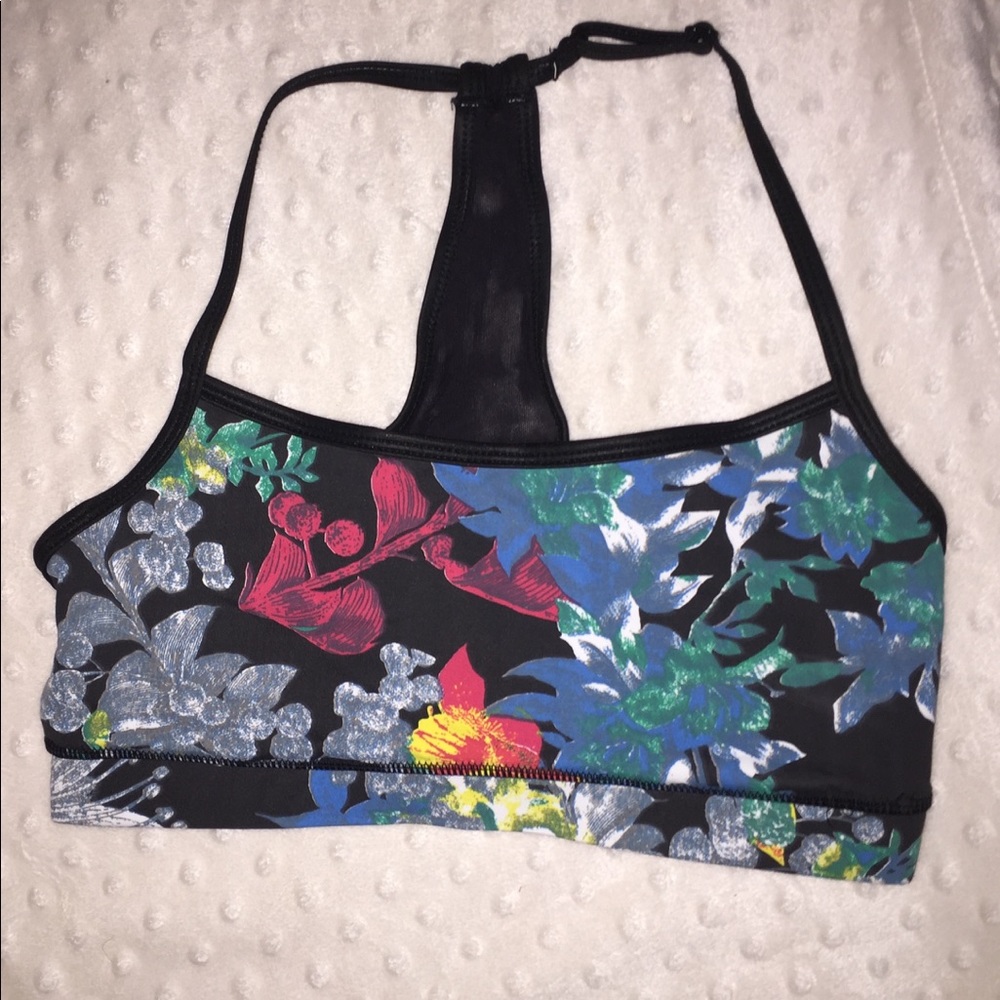 Bebe floral sports bra