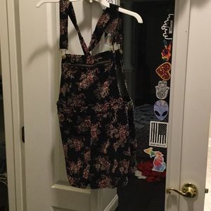 Floral overalls