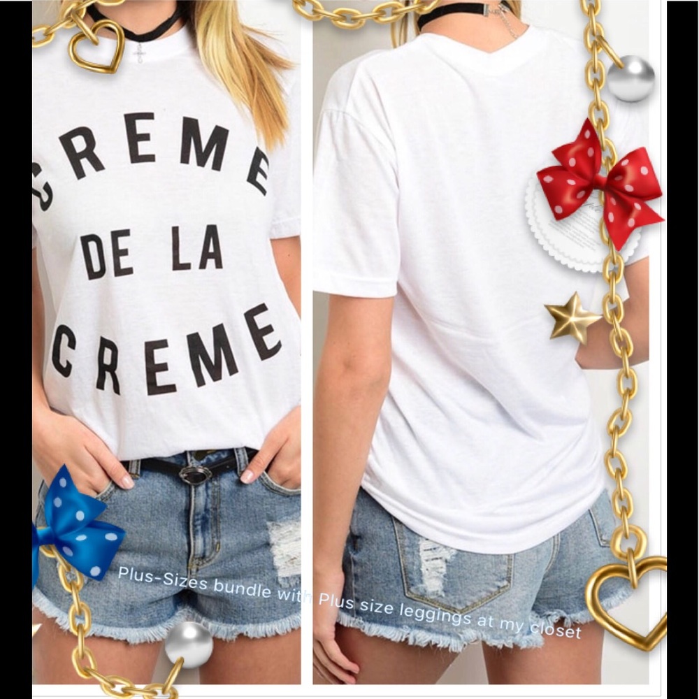 🔥Last CHANCE"CREME DE LA CREME"Prnt PLUS SIZE TOP