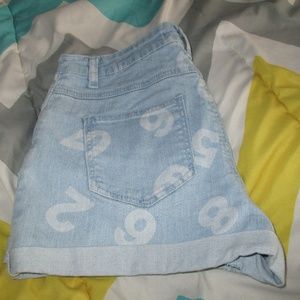 F21 Number Shorts