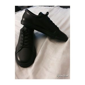 Sandro Paris Flat Smooth Leather Trainers NEW